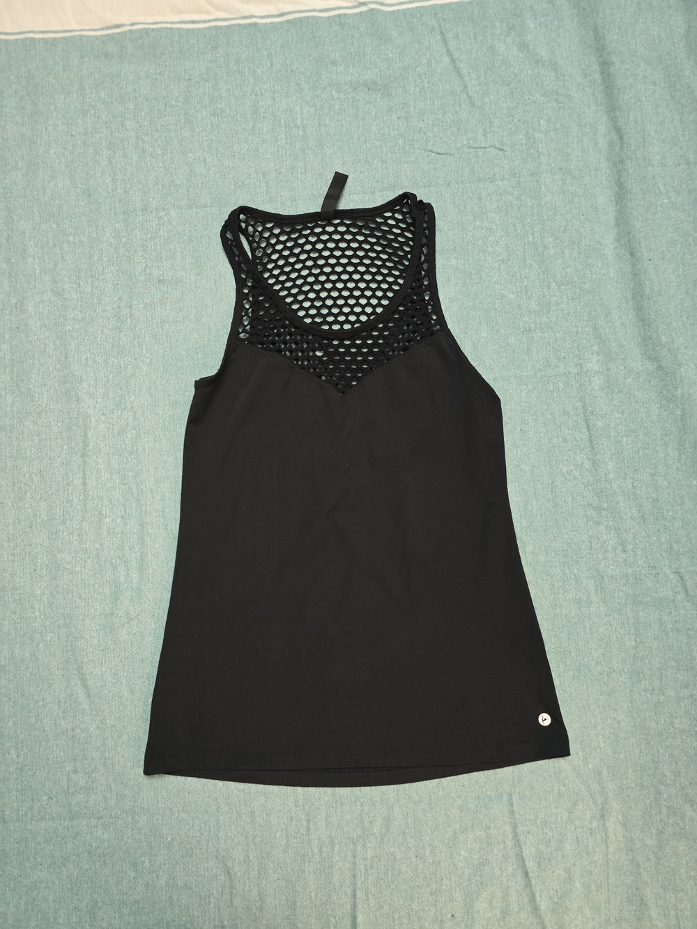 90 Degree Black Lace-Yoke Tank Top